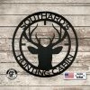 Speed Fabrication Personalized Deer Hunting Cabin Metal Sign