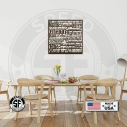 Speed Fabrication Titles Of Jesus Christ A-Z Square Wall Hanging Home Decor & Gifts