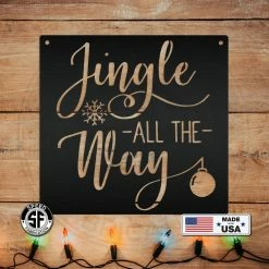 Speed Fabrication Jingle All The Way Christmas Metal Sign