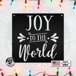 Speed Fabrication Christmas Metal Signs Joy To The World Christmas Metal Sign
