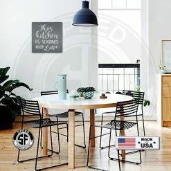 Speed Fabrication Kitchen Seasoned With Love Metal Sign