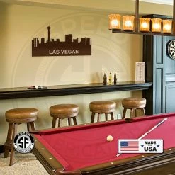 Speed Fabrication City Skyline Las Vegas Skyline Metal Sign-Indoor- Outdoor