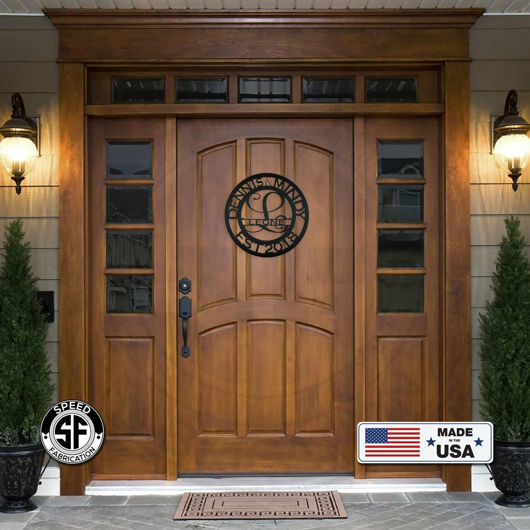 Speed Fabrication Personalized Split Letter Metal Monogram,Anniversary Gift,Custom Metal Monogram Sign,Personalized Wedding Gift,Family Name Signs,Anniversary Monograms