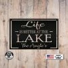 Speed Fabrication Personalized Family Name Life Is Better At The Lake Metal Sign Outdoor Patio/Lawn Metal Signs