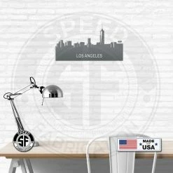 Speed Fabrication Los Angeles Skyline Metal Sign City Skyline