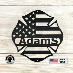 Speed Fabrication Maltese Firefighter Cross American Flag Monogram Monograms