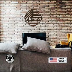 Speed Fabrication Maltese Firefighter Cross American Flag Monogram Monograms