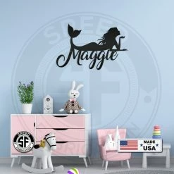 Speed Fabrication Personalized Mermaid Metal Sign
