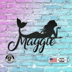 Speed Fabrication Personalized Mermaid Metal Sign