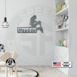 Speed Fabrication Decor Personalized Mermaid Square Metal Sign