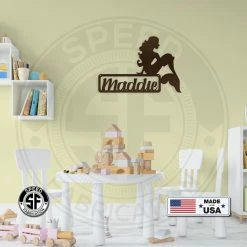 Speed Fabrication Decor Personalized Mermaid Square Metal Sign