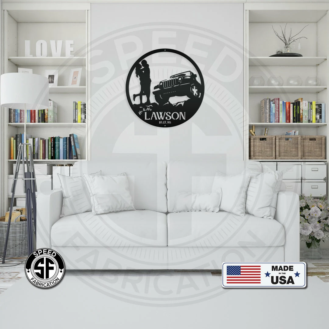 Speed Fabrication Custom Wedding Date - Off Road Sign Garage Metal Signs