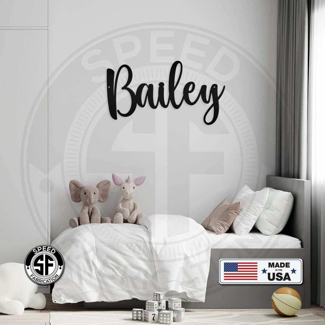 Speed Fabrication Personalized Name Metal Sign Decor