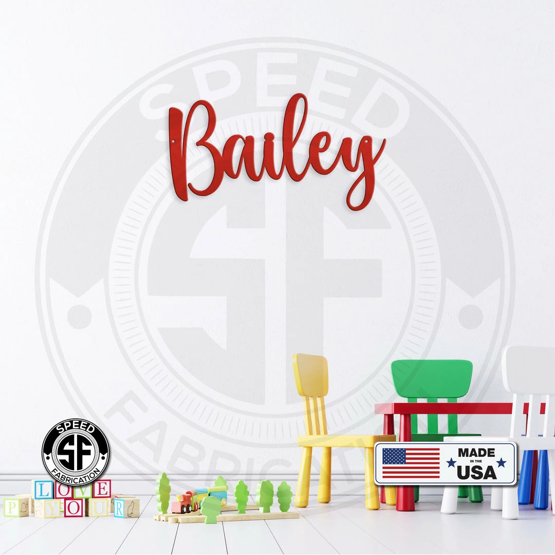 Speed Fabrication Personalized Name Metal Sign Decor