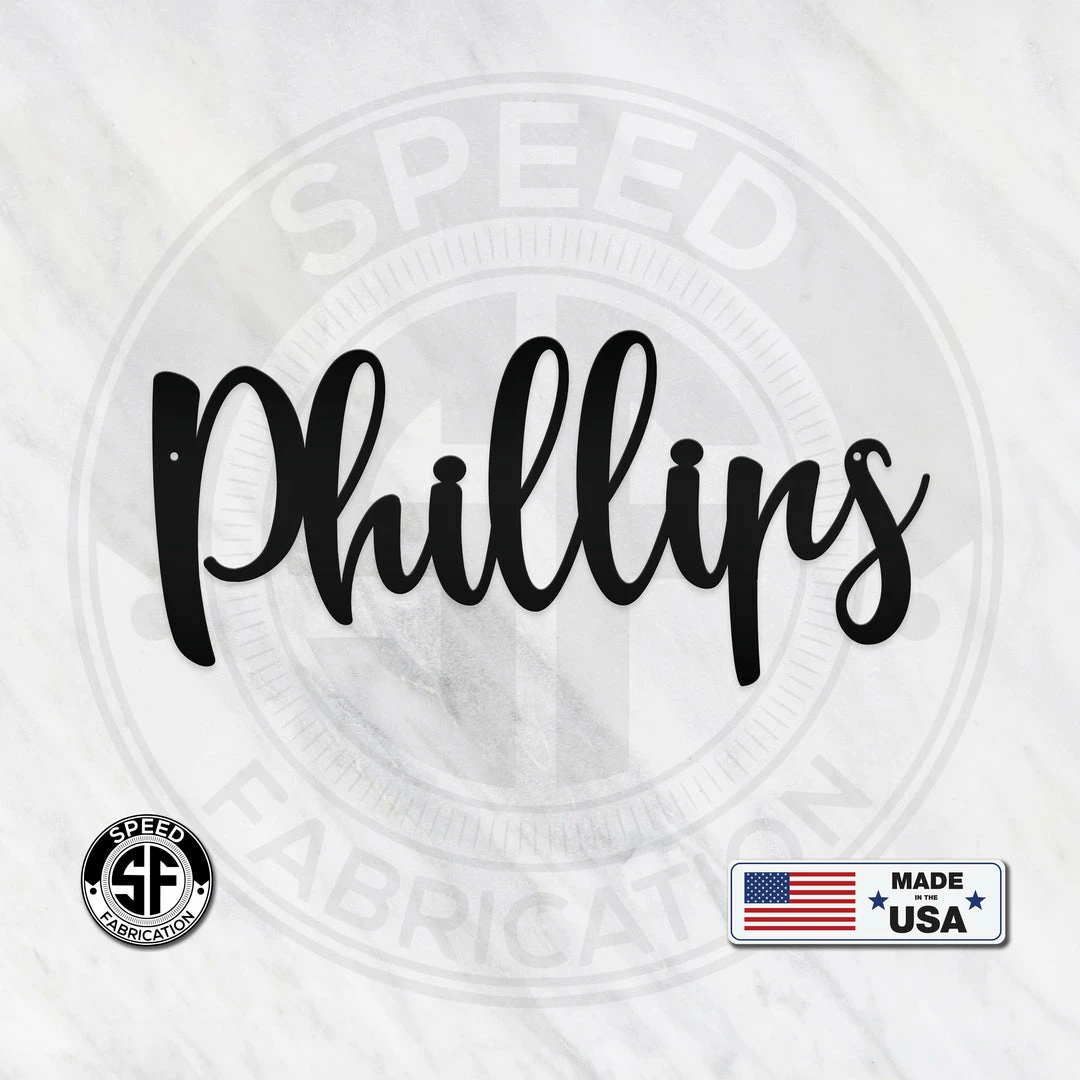 Speed Fabrication Personalized Name Metal Sign Decor