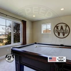 Speed Fabrication Personalized Round Monogram With Established Date Metal Sign Monograms