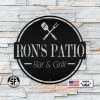 Speed Fabrication Personalized Patio Bar & Grill Metal Sign