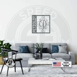 Speed Fabrication Personalized Metal Monogram Sign. Wedding Gift. Family Name Sign. Outdoor Name Sign. Anniversary. Last Name Sign. Metal Sign. Front Door.