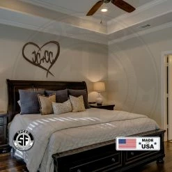 Speed Fabrication Personalized Carved Heart With Initials Metal Sign