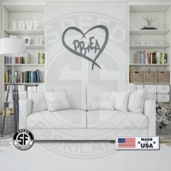 Speed Fabrication Personalized Carved Heart With Initials Metal Sign