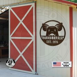 Speed Fabrication Personalized Pig Farm With Established Date Metal Sign - Indoor Outdoor Metal Sign - Farm Metal Signs