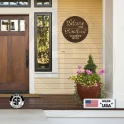 Speed Fabrication Decor Personalized Welcome To The Residence With Established Date Metal Sign