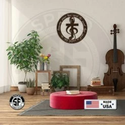 Speed Fabrication Round Amazing Grace Music Metal Sign