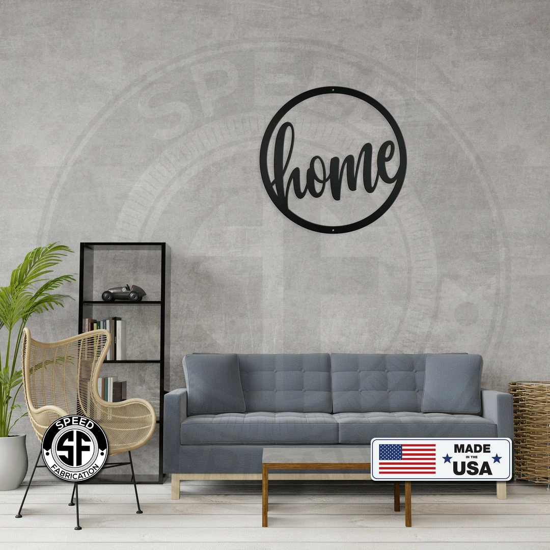 Speed Fabrication Round Home Metal Sign - Indoor Outdoor Sign