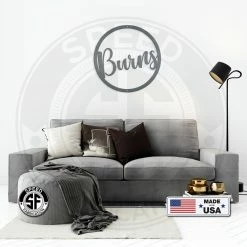 Speed Fabrication Personalized Round Name Metal Sign Decor