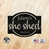 Speed Fabrication Personalized She Shed With Established Date Metal Sign