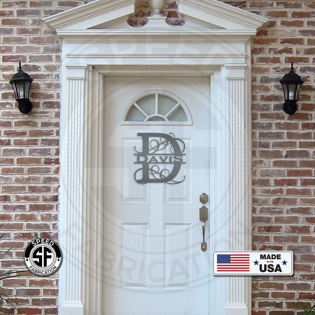 Speed Fabrication Monograms Personalized Metal Monogram Sign. Wedding Gift. Family Name Sign. Outdoor Name Sign. Anniversary. Last Name Sign. Metal Sign. Front Door.