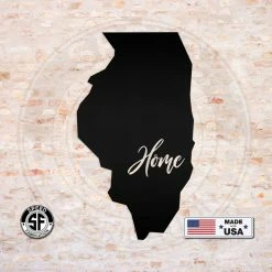 Speed Fabrication Home State Metal Sign City Skyline