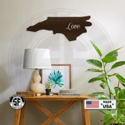 Speed Fabrication Love State Metal Sign City Skyline