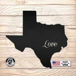 Speed Fabrication Love State Metal Sign City Skyline