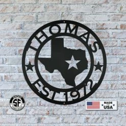 Speed Fabrication State Sign With Last Name - Choose Your State City Skyline