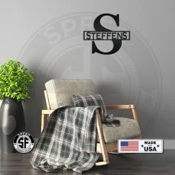 Speed Fabrication Personalized Monogram With Last Name Metal Sign Home Decor & Gifts