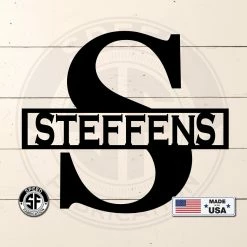 Speed Fabrication Personalized Monogram With Last Name Metal Sign Home Decor & Gifts