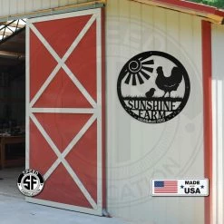 Speed Fabrication Personalized Family Farm With Established Date Chicken Metal Sign Farm Metal Signs