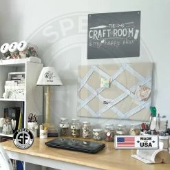 Speed Fabrication The Craft Room Is My Happy Place Metal Sign