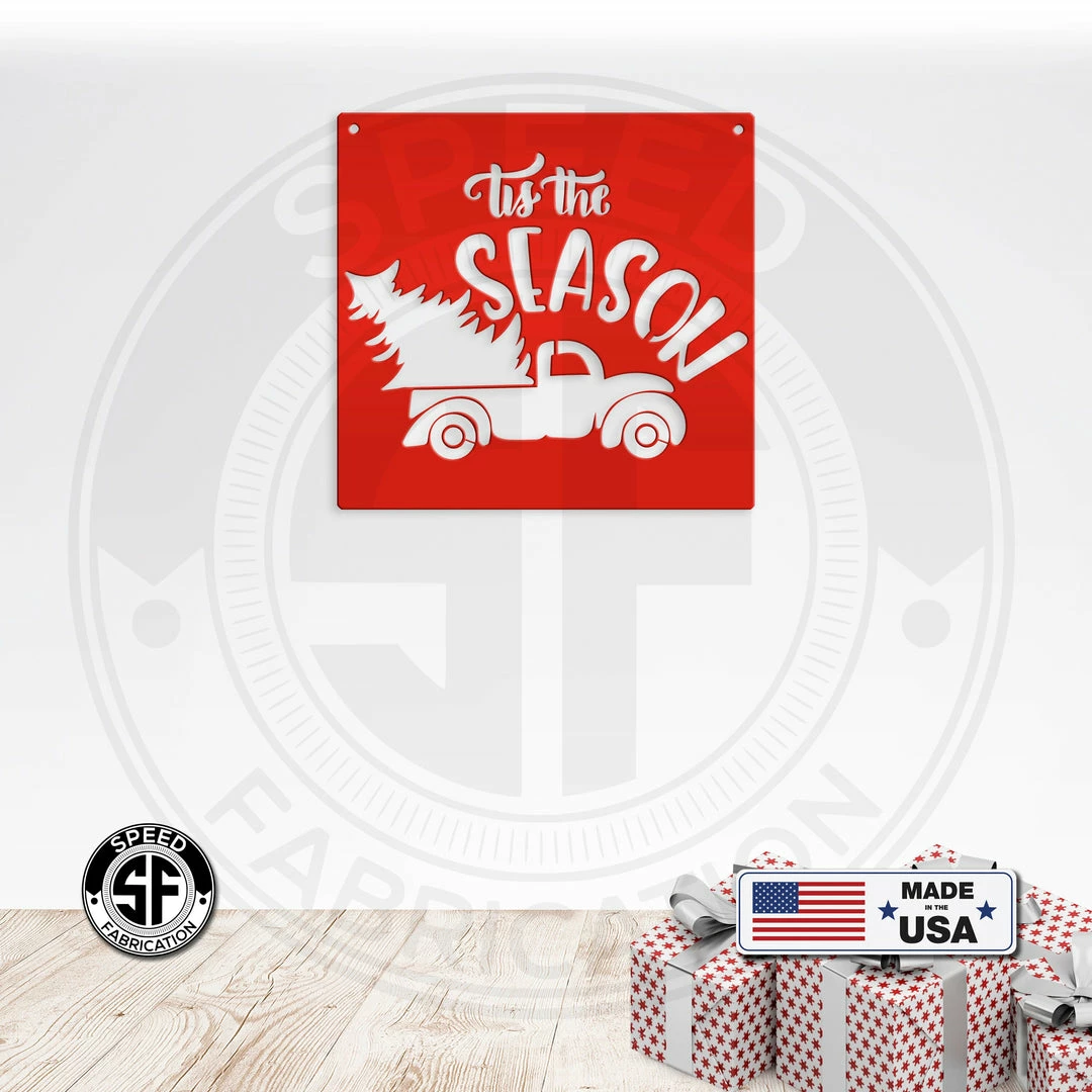 Speed Fabrication Christmas Metal Signs Tis The Season Christmas Metal Sign