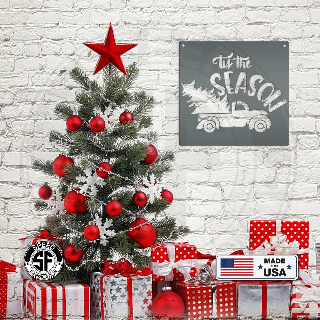 Speed Fabrication Christmas Metal Signs Tis The Season Christmas Metal Sign