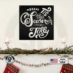 Speed Fabrication Christmas Metal Signs Tis The Season To Be Jolly Christmas Metal Sign