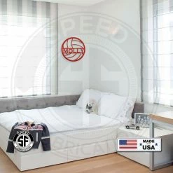 Speed Fabrication Personalized Volleyball Metal Sign Sports Wall Art