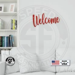 Speed Fabrication Decor Welcome Indoor/Outdoor Metal Sign