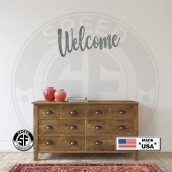 Speed Fabrication Decor Welcome Indoor/Outdoor Metal Sign