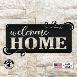 Speed Fabrication Welcome Home Metal Sign Decor