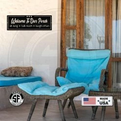 Speed Fabrication Welcome To Our Porch Metal Sign