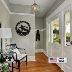 Speed Fabrication Animal Metal Signs Personalized Name And Established Date Howling Wolf Metal Sign