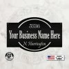 Speed Fabrication Personalized Business Name With Address Metal Sign
