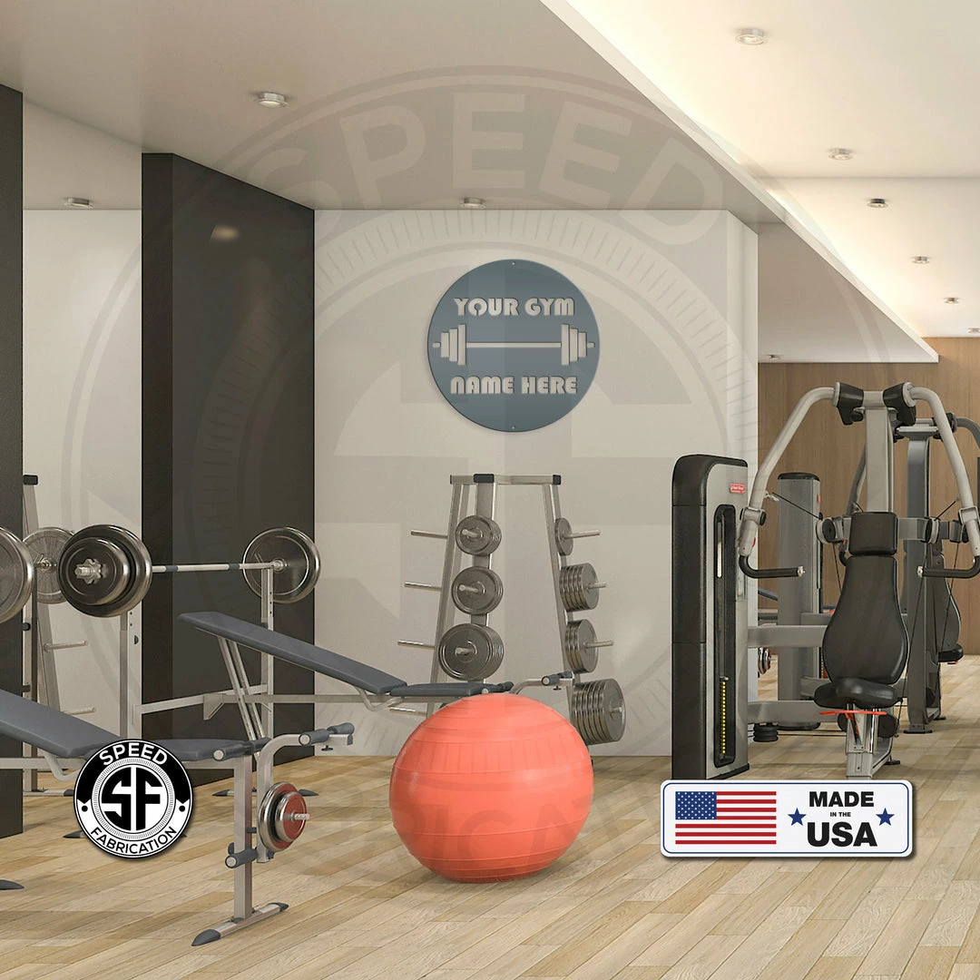 Speed Fabrication Personalized Gym Name Metal Sign Fitness/Gym Metal Signs
